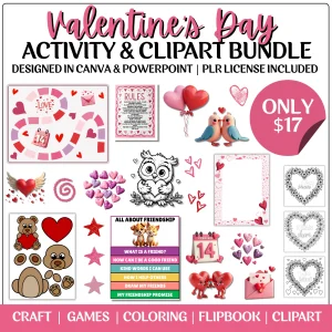 Valentines Day Activity and Clipart Bundle 1